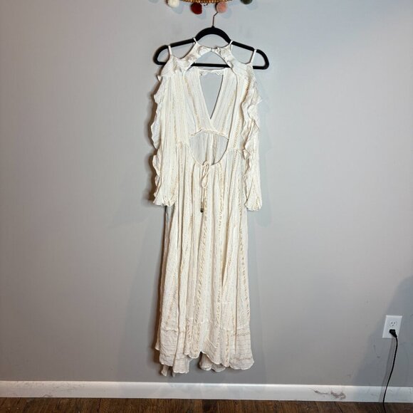 Free People Huxley Metallic Striped Open Back Maxi dress - Picture 6 of 8